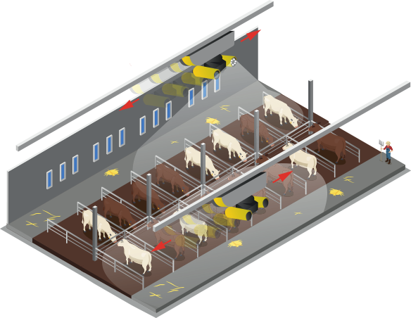 Illustration d'une sofie sur rail en train de surveiller